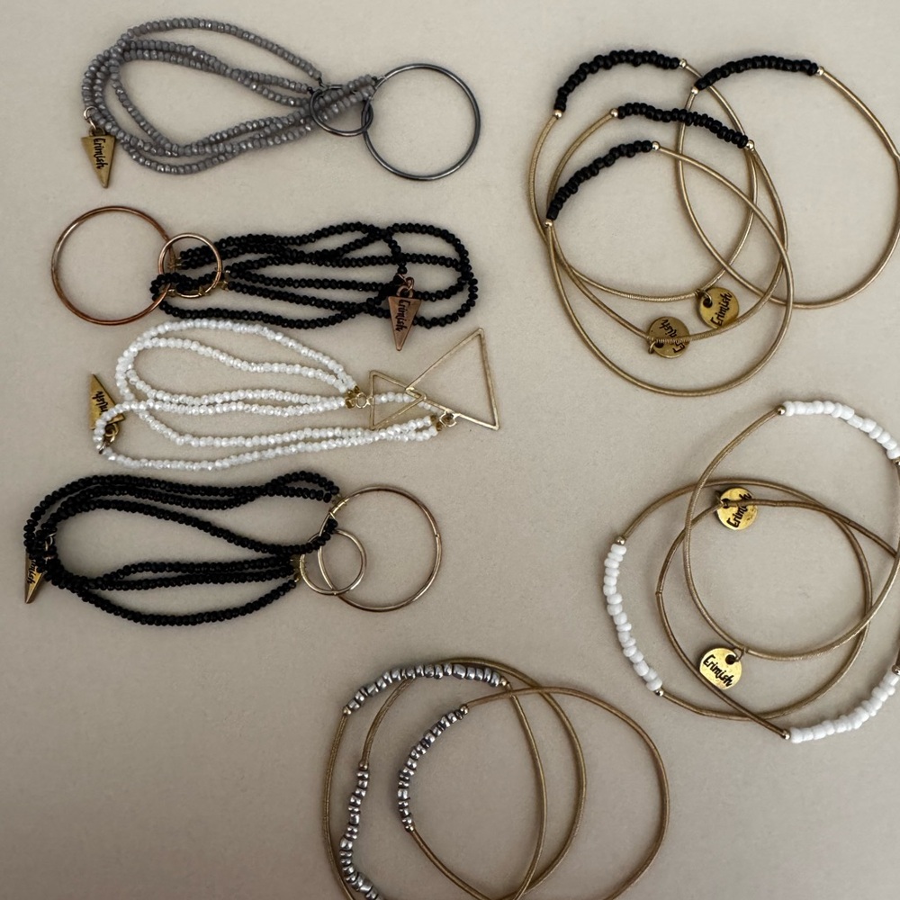 Erimish Gold, Black, and White Bracelet Collection